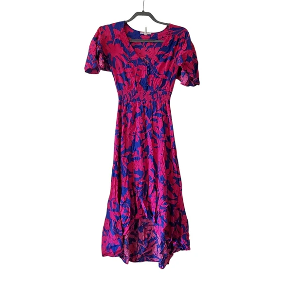 Anthropologie Abel the Label Smocked Printed Cottagecore Prairie Floral Dress S - Picture 3 of 8